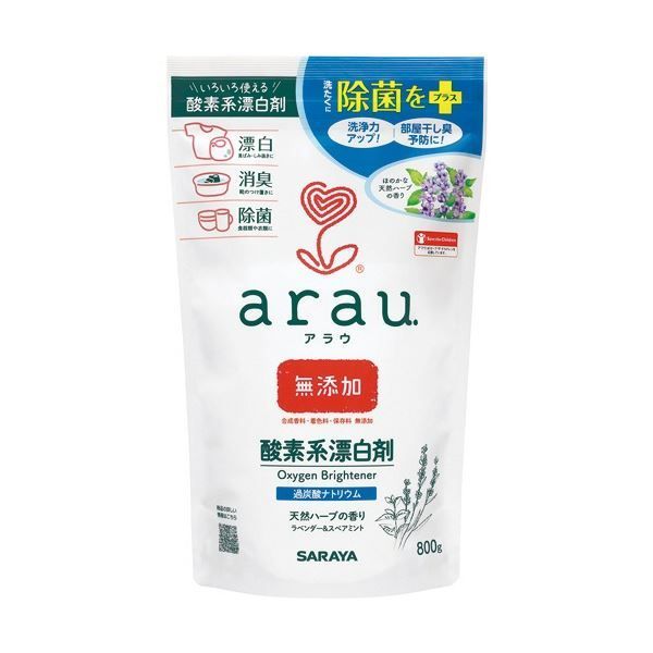 47％割引 (まとめ) サラヤ arau. 酸素系漂白剤 800g 1パック 【×20