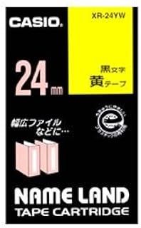 業務用セット カシオ ネームランド用テープカートリッジ スタンダードテープ 8m XR-24YW 黄 黒文字 1巻8m入 ×2セット