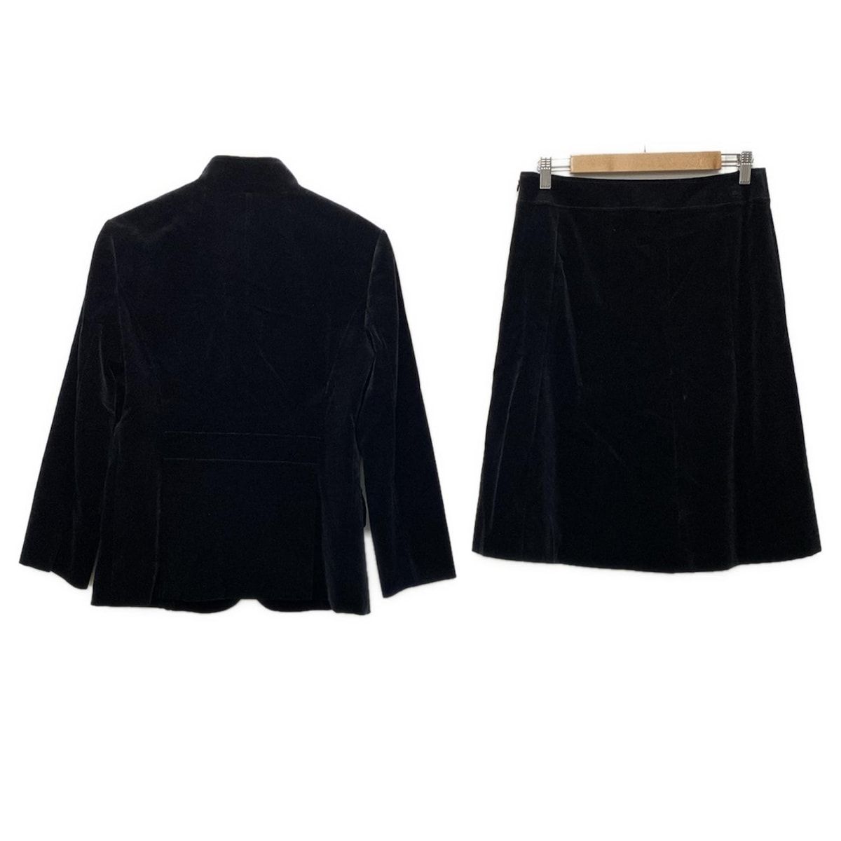 Burberry LONDON バーバリーロンドン スカートスーツ レディース - 黒 ベロア