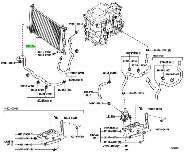 トヨタ 純正 ハリアー HV ハイランダー ラジエータ Radiator G9010-48010 TOYOTA LEXUS Genuine JDM メーカー純正品