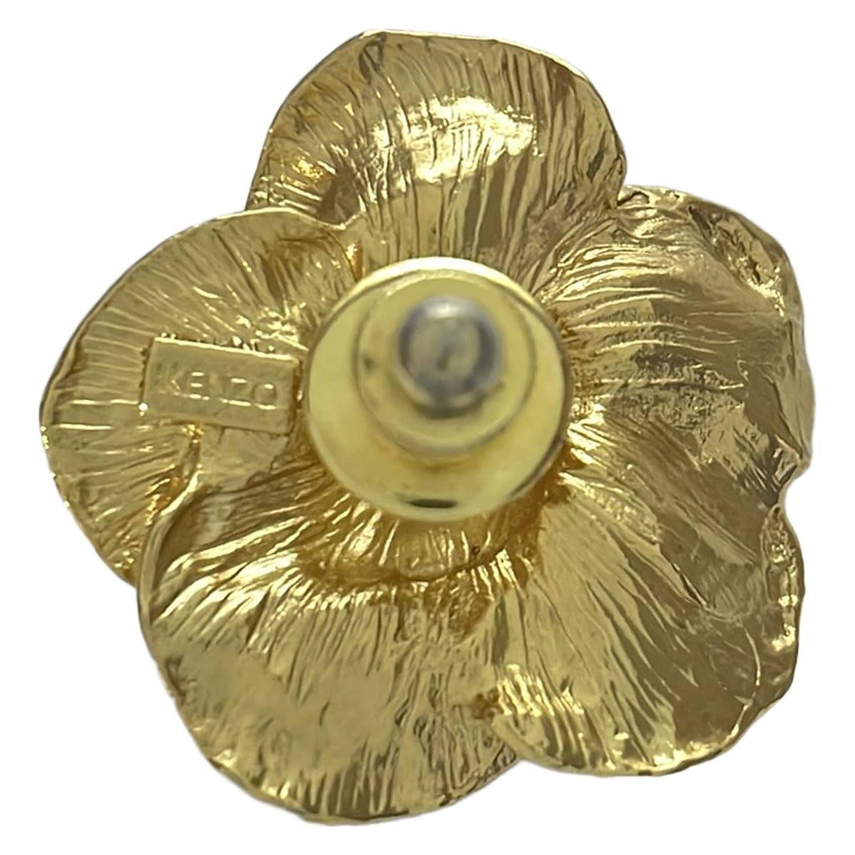 美品 vintage KENZO ケンゾー 花 フラワー モチーフ パール ピン