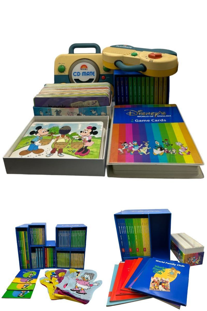 ジャンク・訳あり ディズニー ワールドファミリー 英語 教材 CD DVD ミッキー 子供 キッズ 学習 中古 W４ ジャンク・訳あり ディズニー ワールドファミリー 英語 教材 CD DVD