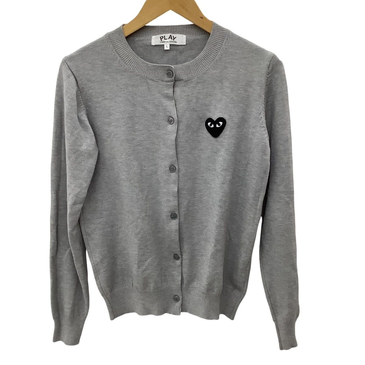 COMME des GARÇONS SHIRT グレー カーディガン Lサイズ COMME des GARCONS コムデギャルソン レディース カーディガン