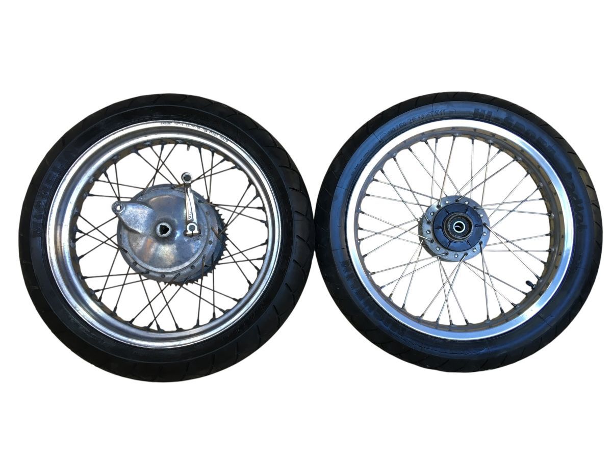 YAMAHA SR400 1JR AKRONT アクロン 前後 ホイール セット ワイドリム Ｆ2.50Ｊ Ｒ4.25Ｊ 2743-Z4294