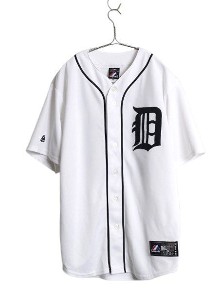 タイガース ベースボール シャツ メンズ L | MLB オフィシャル マジェスティック 大リーグ ユニフォーム ゲームシャツ ジャージ 半袖シャツ