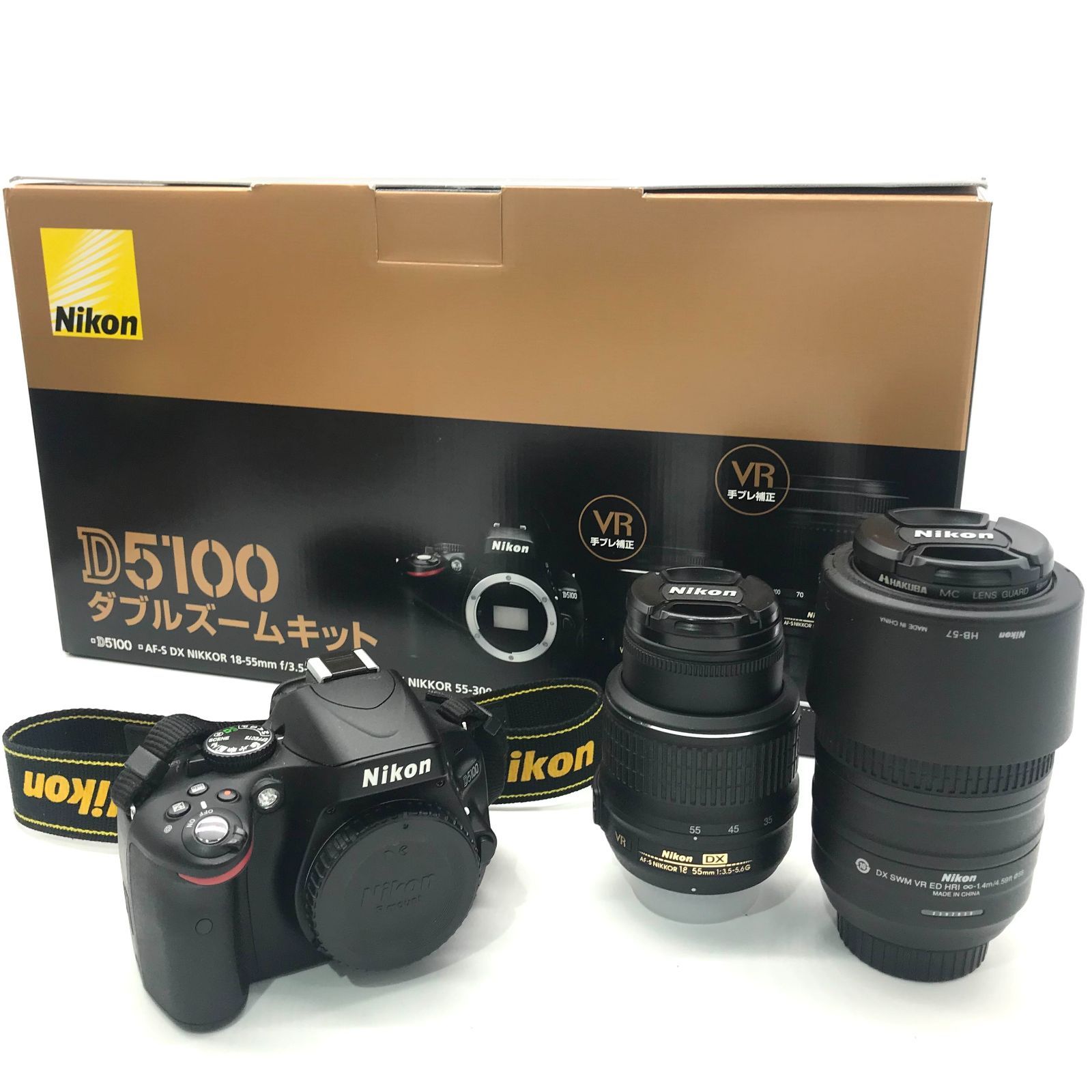 ▽【動作確認済】Nikon/ニコン 一眼レフカメラ D5100 ダブルズーム
