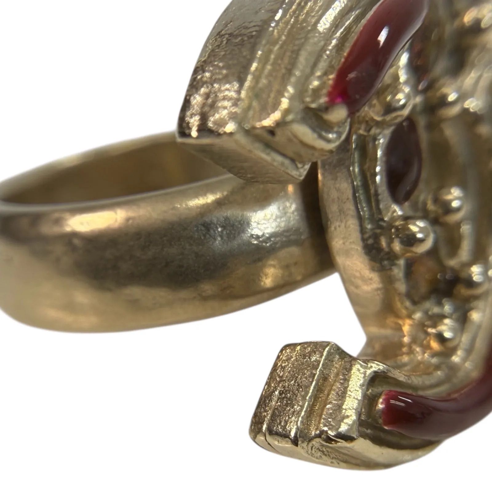 CHANEL シャネル CC ココマーク リング 10号 指輪 GP ゴールド