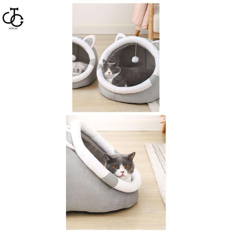 家族 猫ハウス ペットベッド ドーム型 犬 猫 ベッド 冬 おしゃれ ハウス 暖かい ふわふわ ネコベッド クッション ペットハウス ベッド 【超特価 SALE開催中！】
