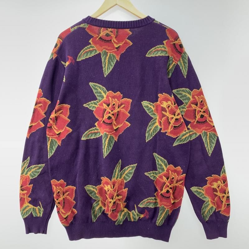 舐達磨着用 ワコマリア FLOWER JACQUARD SWEATER 黒 L 舐達磨着用