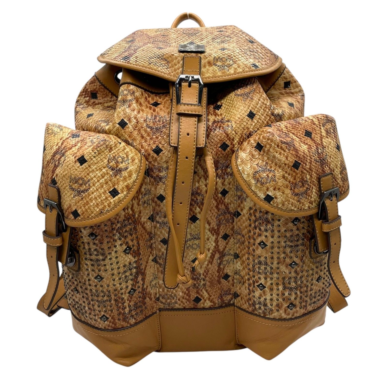 MCM　リュック　ヴィンテージ　ヴィセトス レザー ブラウン 希少 MCM エムシーエム リュック バックパック デイパック