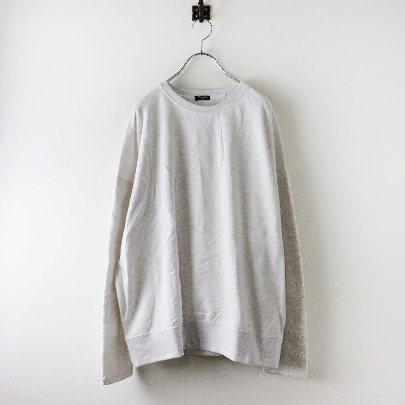 2025SS マーブルシュッド marble SUD レースパンダ裏毛スウェット ライトグレー 裏毛 プルオーバー トップス 2400014597608