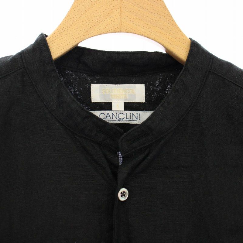 スティアンコル SOUTIENCOL カンクリーニ CANCLINI シャツ 長袖 バンドカラー 1 黒 201017 KS /TK レディース スティアンコル SOUTIENCOL カンクリーニ CANCLINI シャツ 長袖