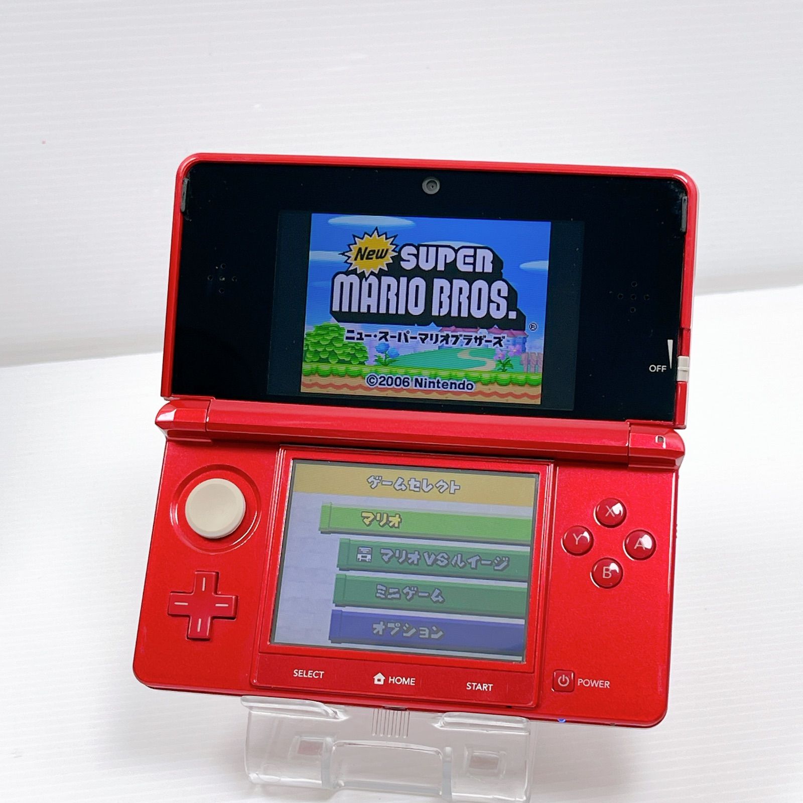 ニンテンドー3DS メタリックレッド すぐ遊べるセット 美品 ニンテンドー 3DS メタリックレッド 遊べるセット 動作確認