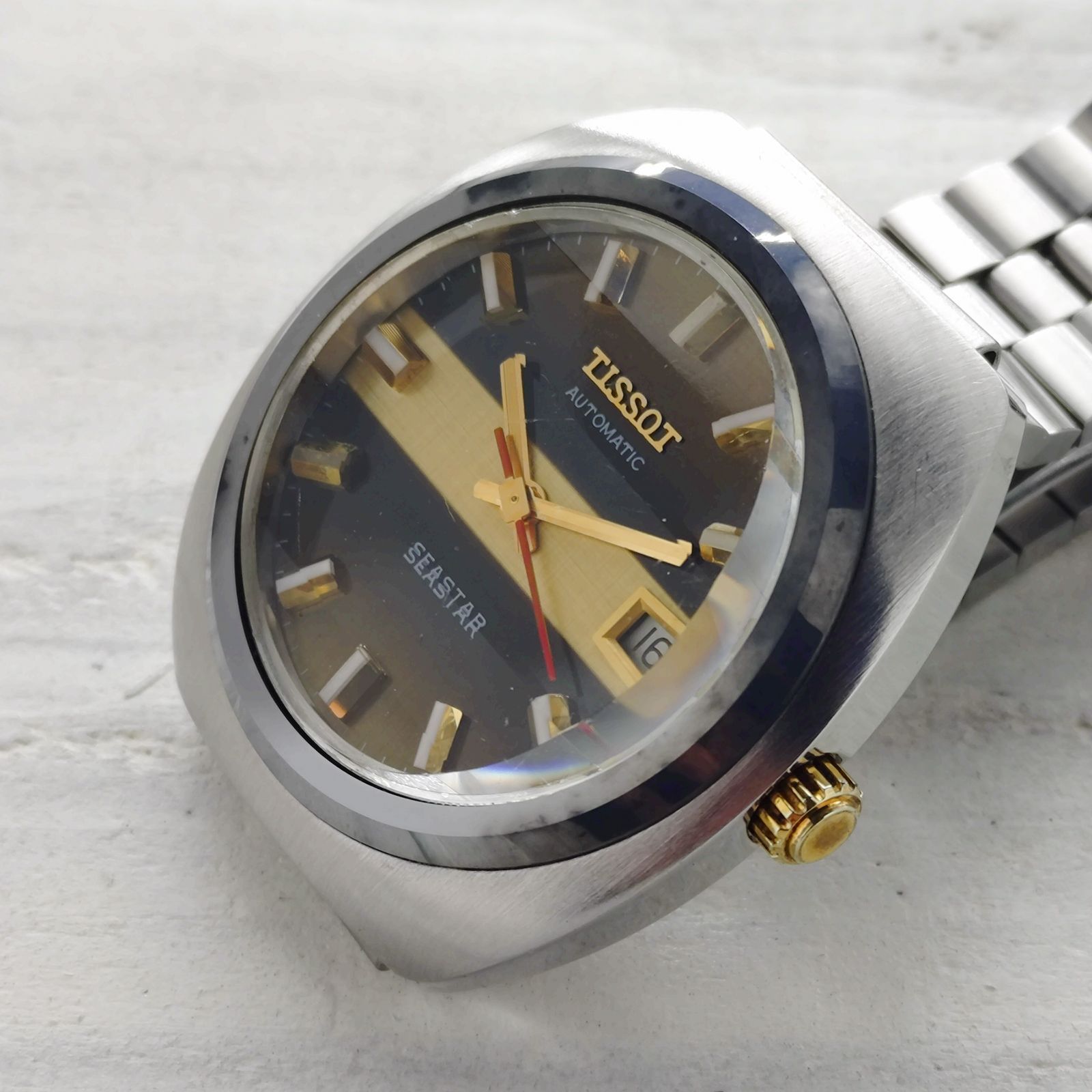 OH済み TISSOT ティソ SEASTAR シースター ヴィンテージ カットガラス 自動巻き