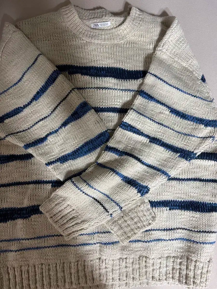 XL ZARA(ザラ) ストライプ ニット セーター