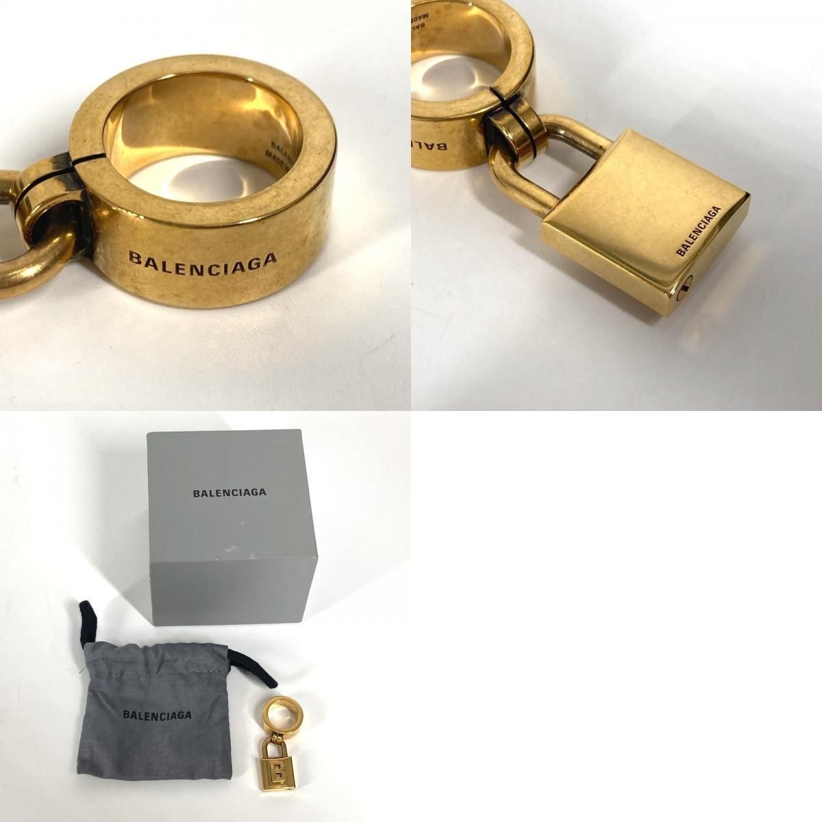 BALENCIAGA 南京錠 ゴールド BALENCIAGA - バレンシアガ BALENCIAGA 南京錠ロゴ アクセサリー