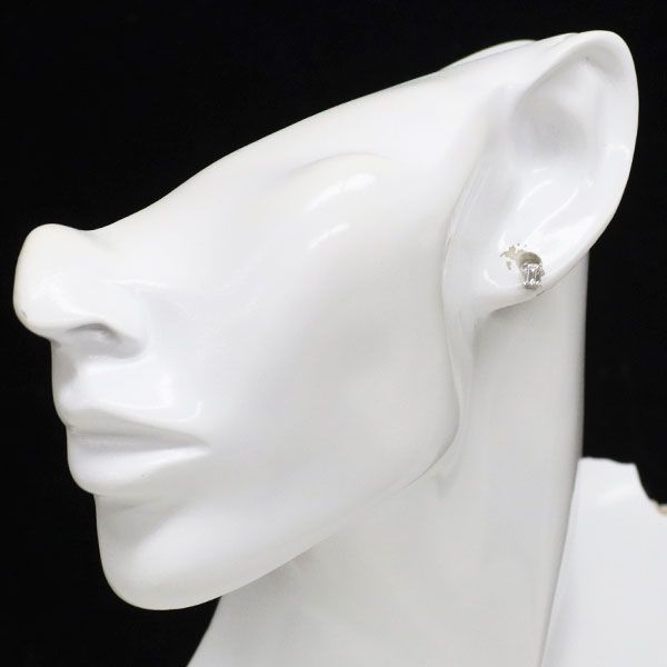 新品 Pt900 バケットカット ダイヤモンド ピアス 0.494ct E/F VS1-2  