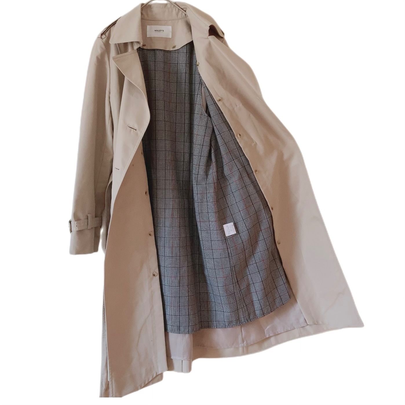 新品　NOLLEY'S LIGHT トレンチコート　ライナー付き　ベージュ　38 NOLLEY'S（ノーリーズ）の「ウォッシャブル LIGHT TRENCH COAT
