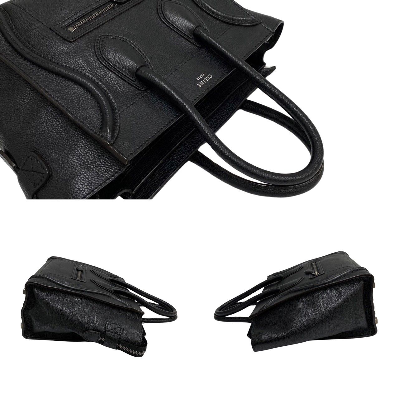 極 美品 保存袋付き CELINE セリーヌ ラゲージ マイクロ ショッパー