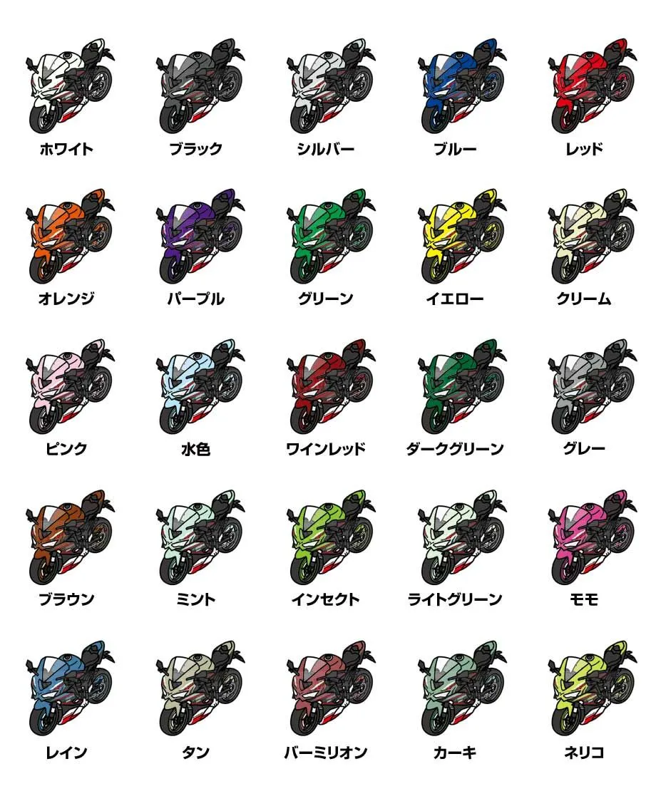 車種別ボディカラーが選べるフレーム付きA5イラスト【ナンバー入れ可