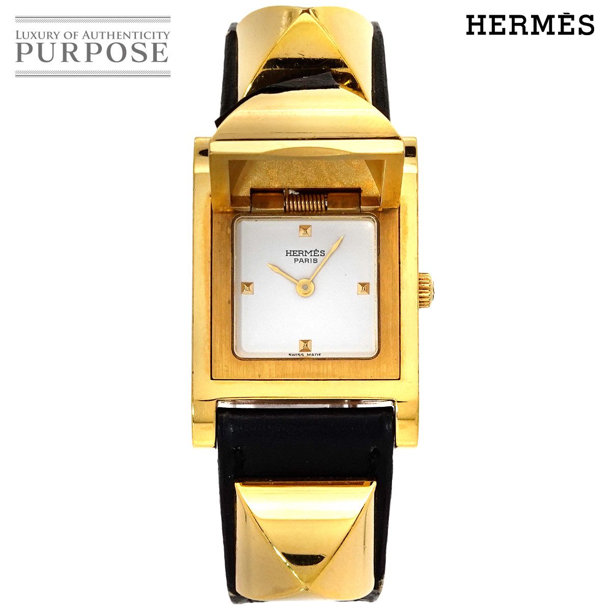美品！　HERMES エルメス　メドール　ピラミッド　レディース腕時計 美品！ HERMES エルメス メドール ピラミッド レディース腕時計