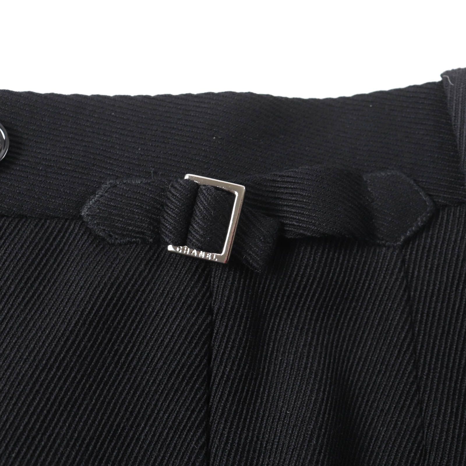極美品☆CHANEL シャネル P36309 ウール100％ ロゴボタン付