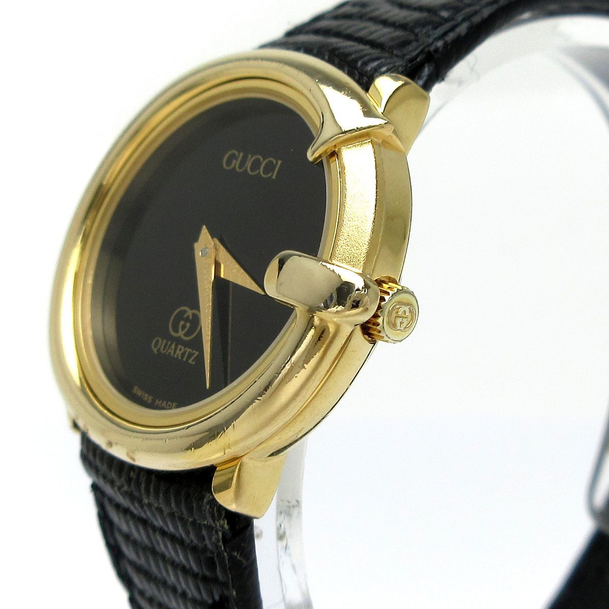 グッチ Gウォッチ レディース ゴールド 黒文字盤 3600 GUCCI