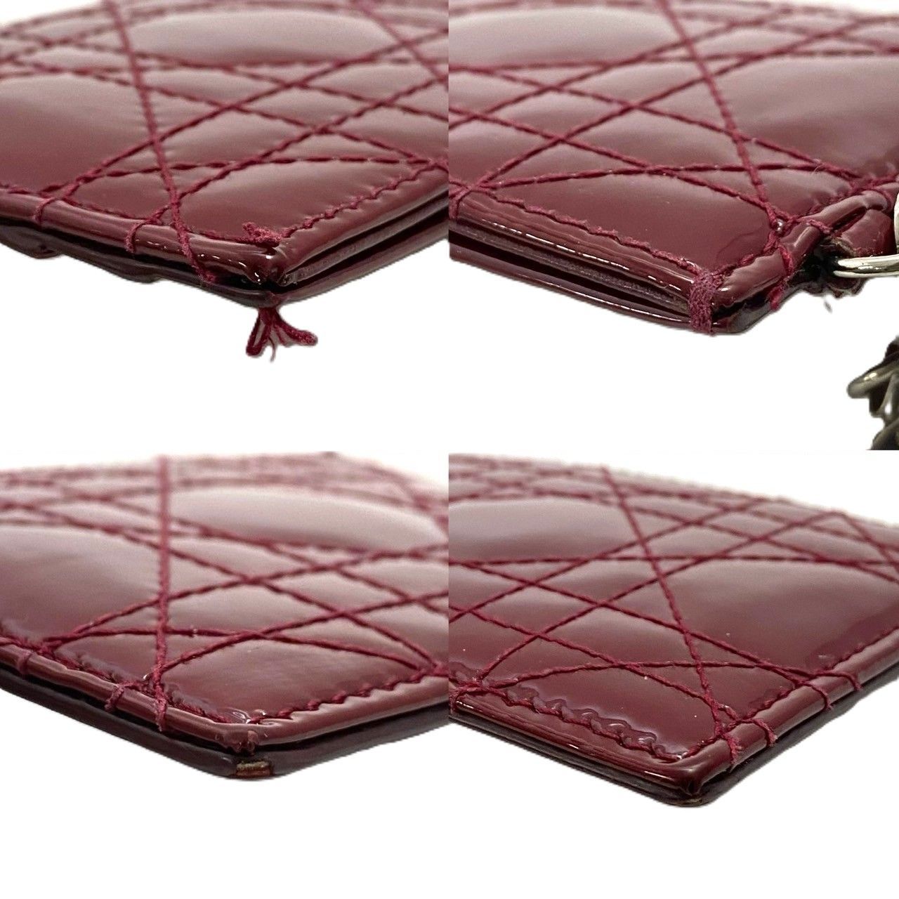 FU【Dior】レディディオール カードケース パテント エナメル