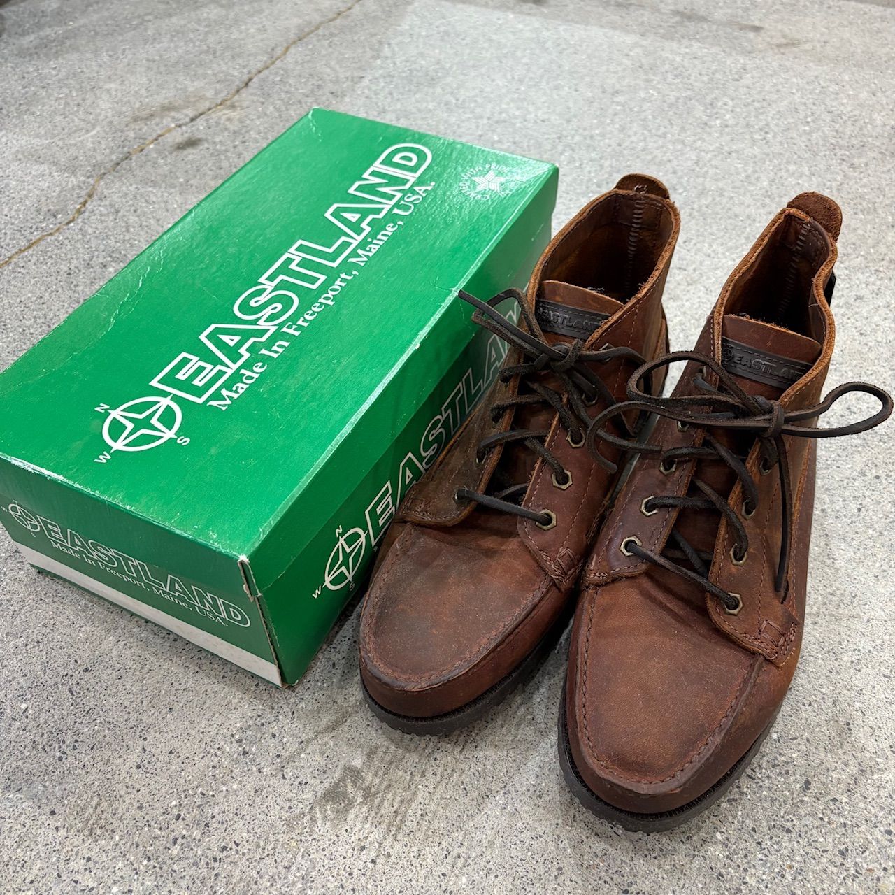 EASTLAND 90s SENECA BOMBER BROWN 10-11 Dead Stock