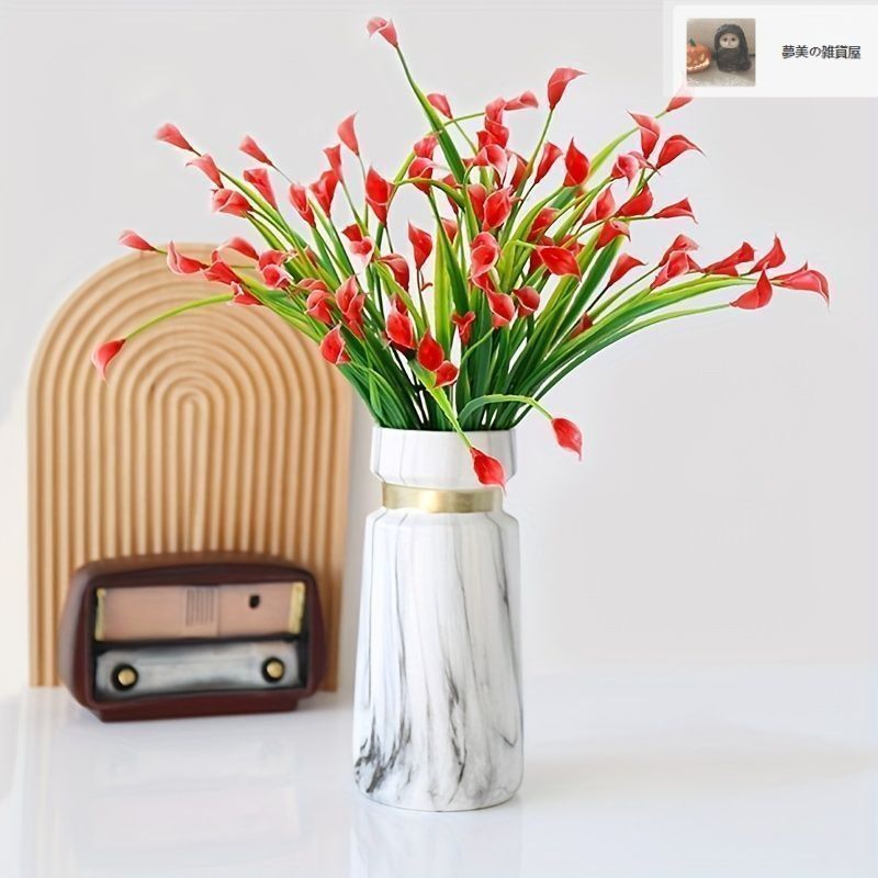やっこM♦大理石　マーブル柄   フラワーベース   花器  花瓶 Marble Vase M｜大理石の花器 M