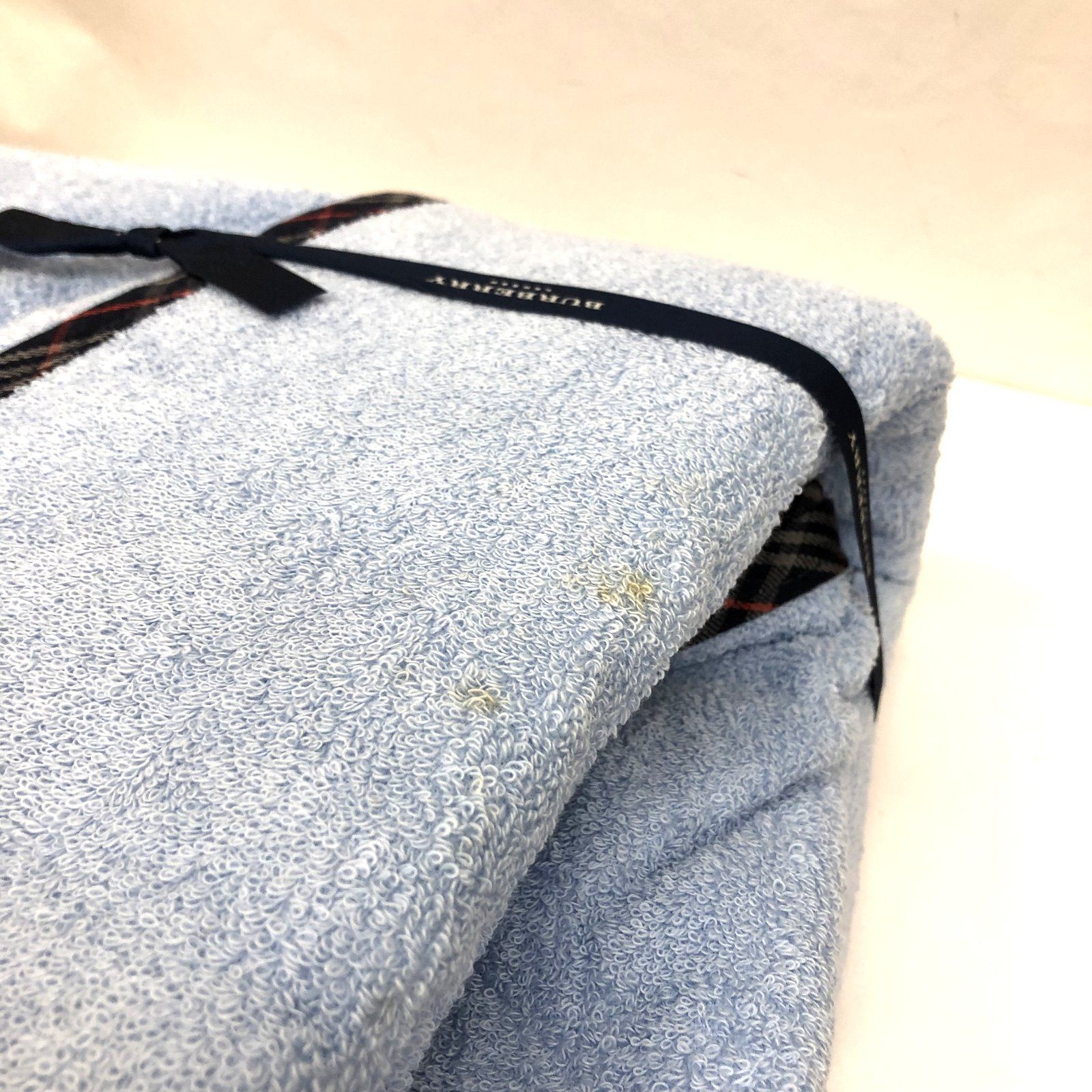 訳あり★バーバリー敷きパット&タオルシーツ BURBERRY バーバリー タオルシーツ 敷きパットシーツ ブルー