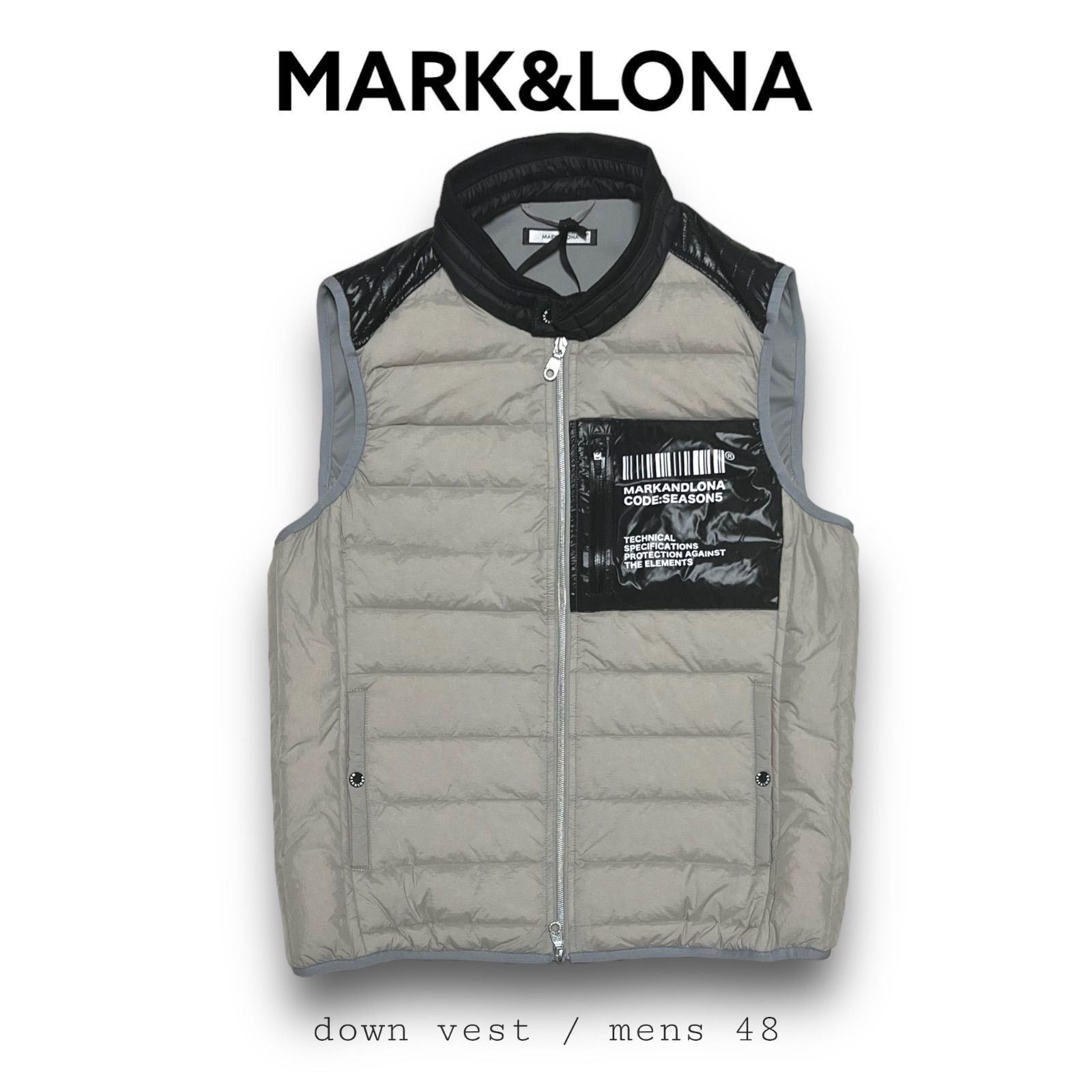 メンズ 未使用品 MARK&LONA ダウンベスト サイズ48 グレー 2021 秋冬