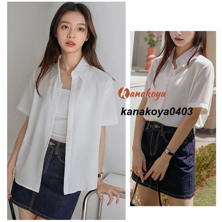  レディース 事務服 襟付き シャツ 秋 半袖 ブラウス 前開き シンプル ワイシャツ 開襟 おしゃれ 春 夏 レギュラー 大人 トッ 9 dXD 619 半袖 シャツ ブラウス