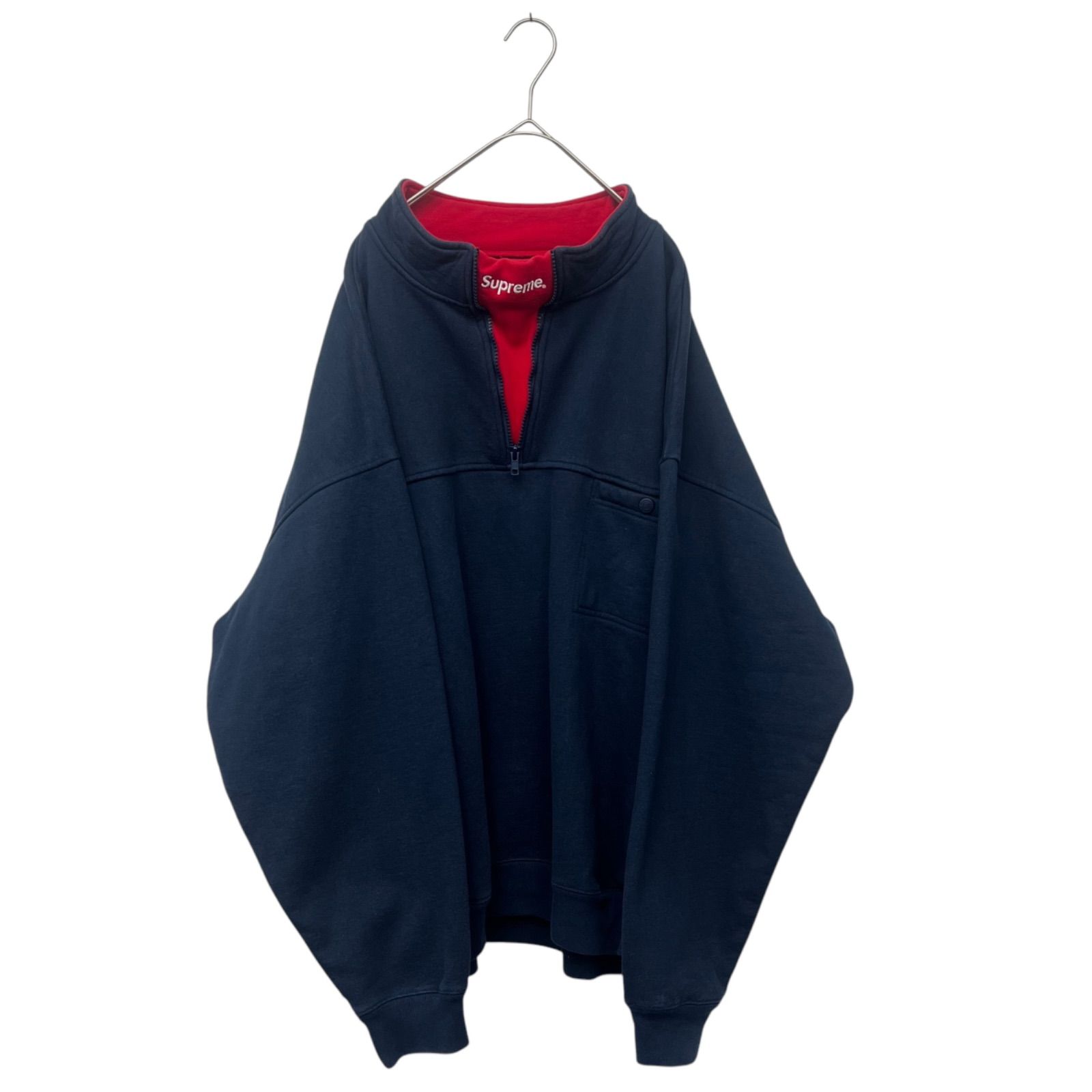 Supreme 22AW Washed Half Zip Pullover XLサイズ ネイビー