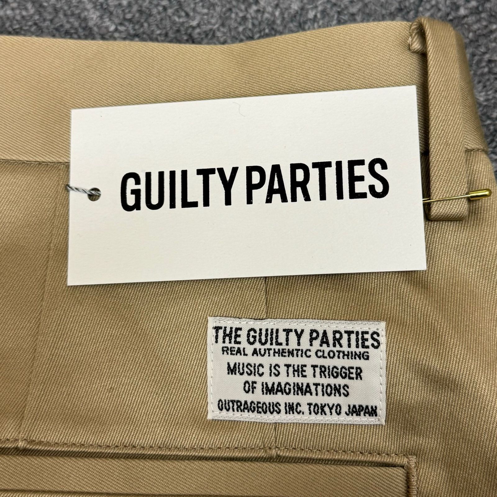 GUILTY PARTIES ベージュ チノパン ダブルプリーツ