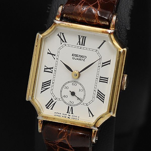 セイコー 1428-5000 ホワイト文字盤 スモセコ QZ レディース