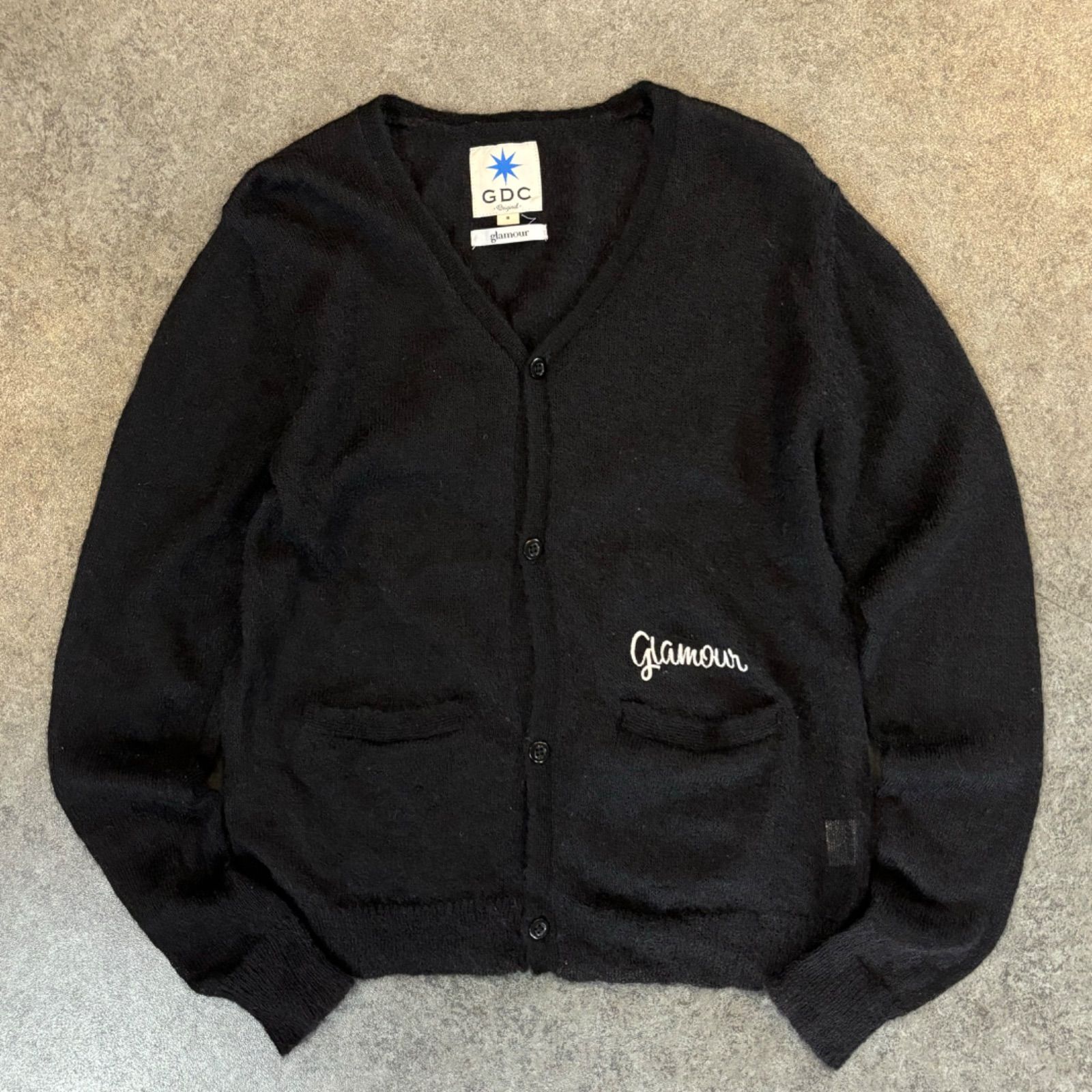 GDC Original Glamour Mohair mix Cardigan Black モヘア モヘヤ混  