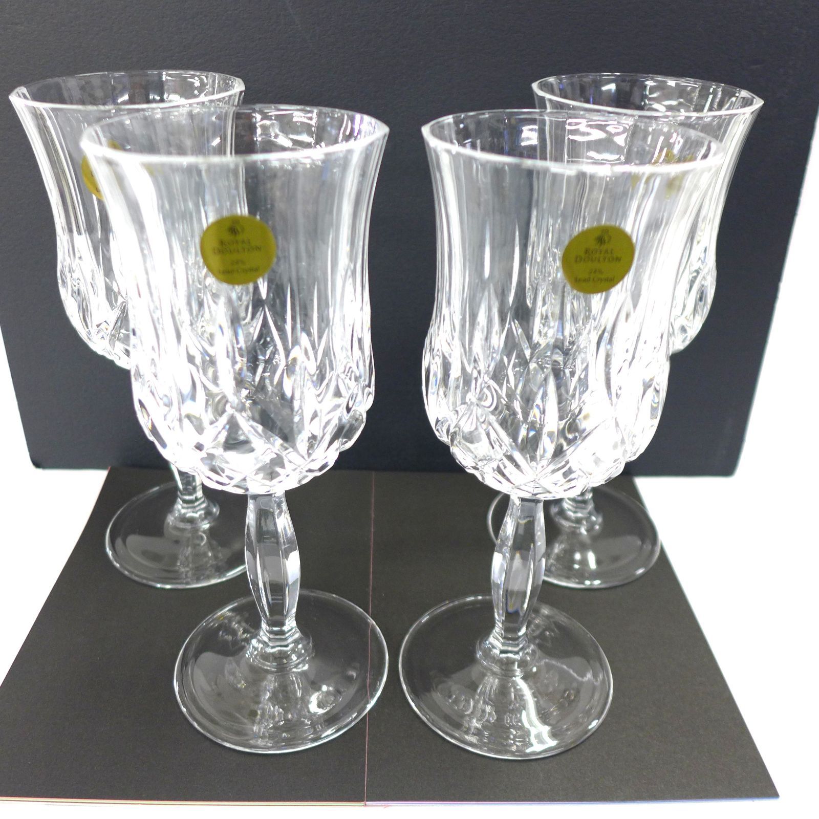 ROYAL DOULTON ロイヤルドルトン Roma Crystal ワイングラス 4客セット 