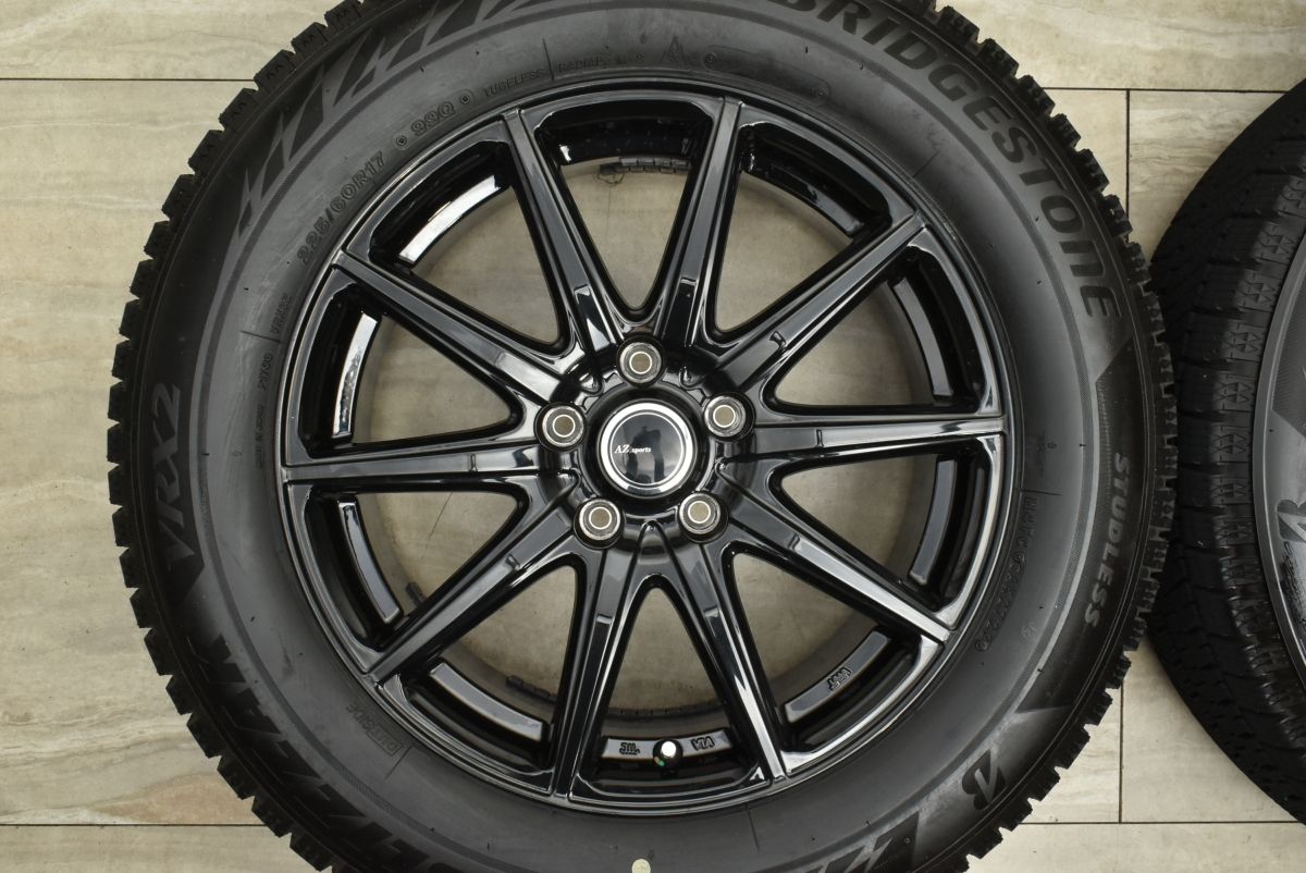 製 バリ溝 AZスポーツ 17in 7J 38 PCD114.3 ブリヂストン ブリザック VRX2 225 60R17 アルファード ヴェルファイア デリカD 5 FFCRYSTALESIA_COM