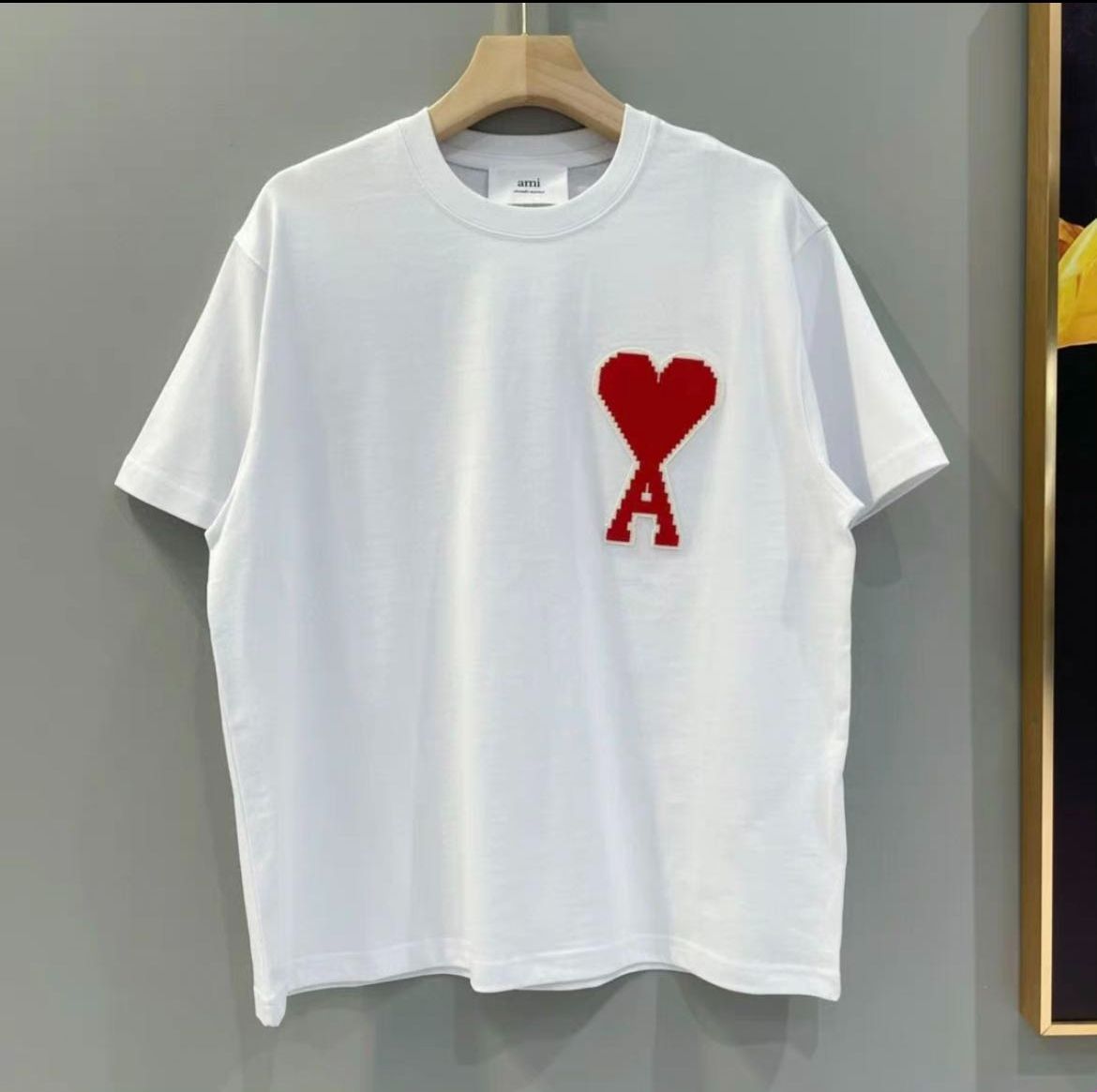 アミパリス · Amiparis ハートマーク トップス Tシャツ 男女兼用 刺繍 