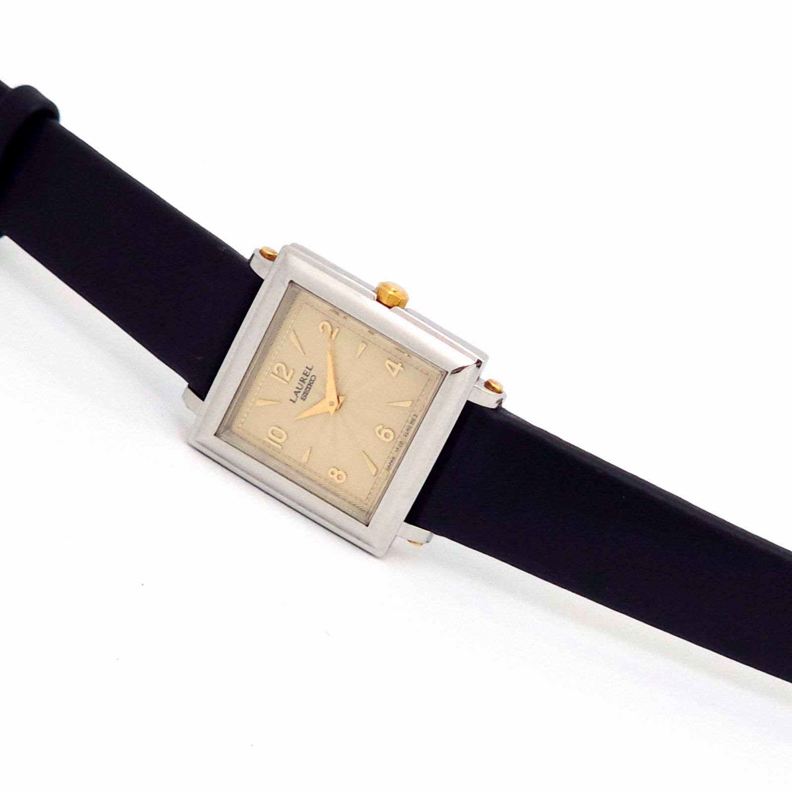 ☆美品 SEIKO セイコー ローレル 1F20-6D20 QZ 動作品 18KT+SS