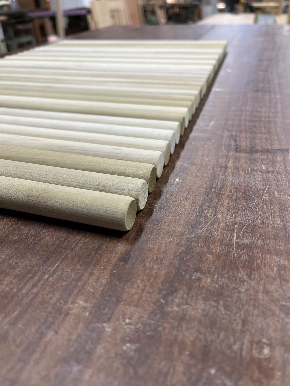 洗いやすい 朴バチ 担ぎ桶用 ストレート 18×370 20組セット 和太鼓用バチ