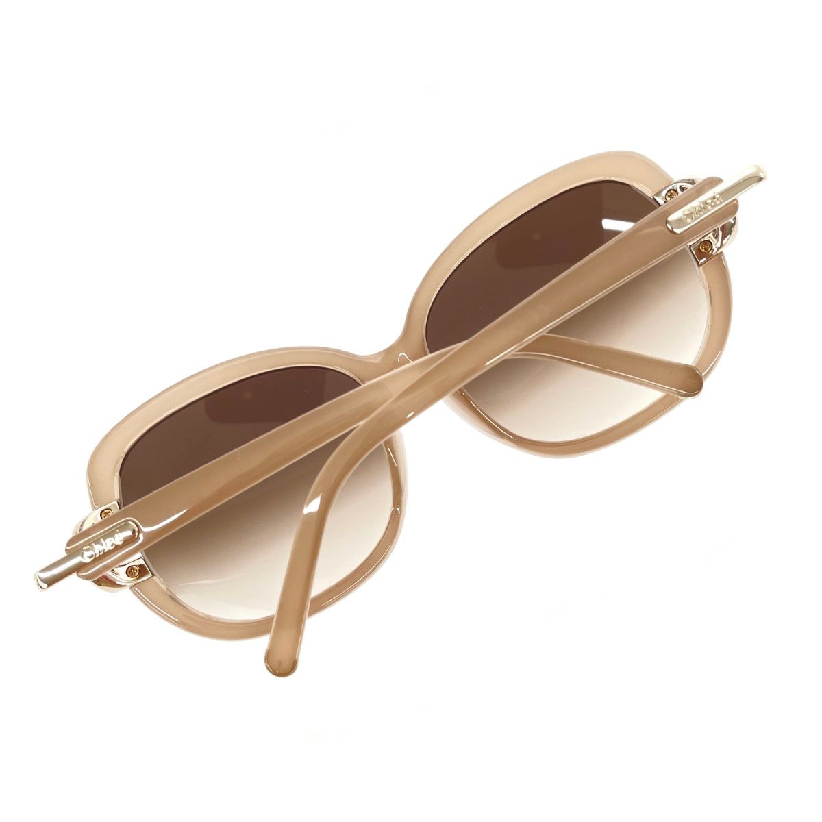 美品 Chloe クロエ サングラス CE672SA グレージュ レディース
