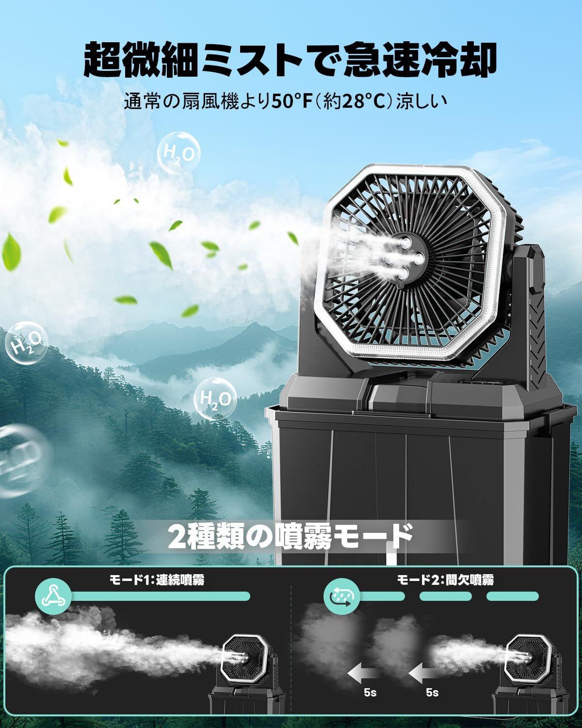 3段階風量調節 卓上扇風機