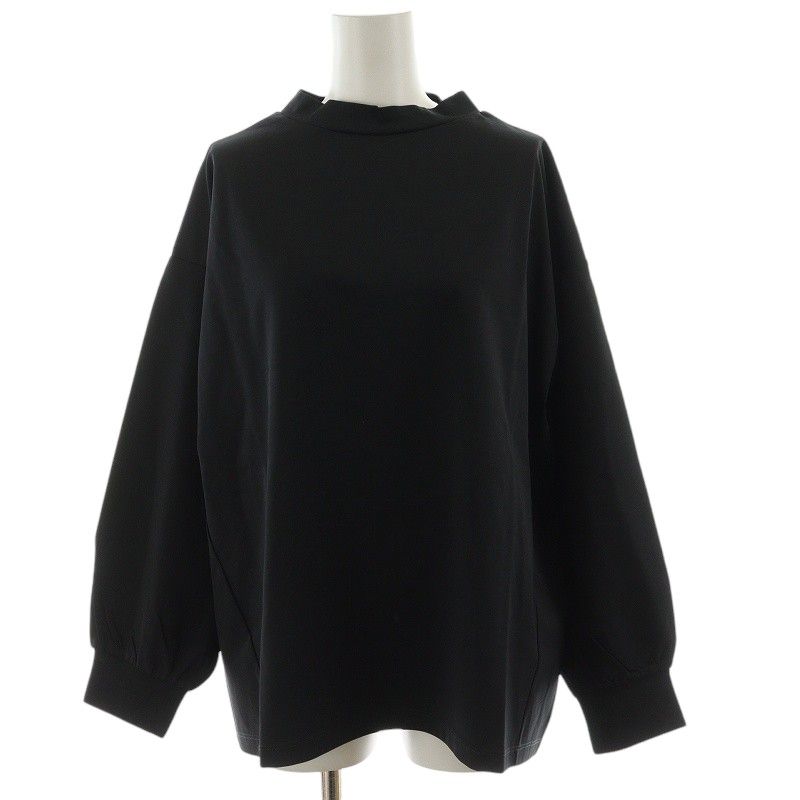 セブンアイディコンセプト 7-IDconcept Tシャツ カットソー 長袖 ボリュームスリーブ クルーネック F 黒 ブラック /IR ■GY18