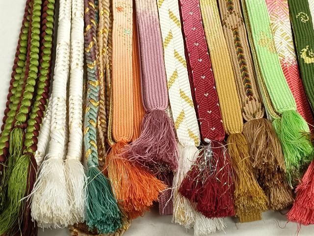 平和屋着物○和装小物 帯締め20本 高麗組 笹浪組 角八つ組 金銀糸 逸品  
