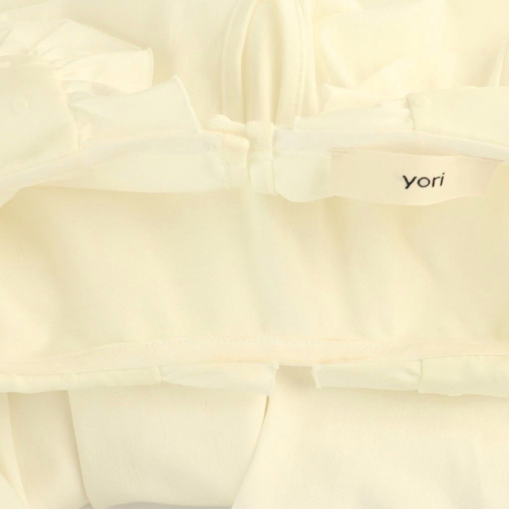 yori フロッキードット丸襟Tee ホワイト フロッキードット丸襟Tee | all item| yori