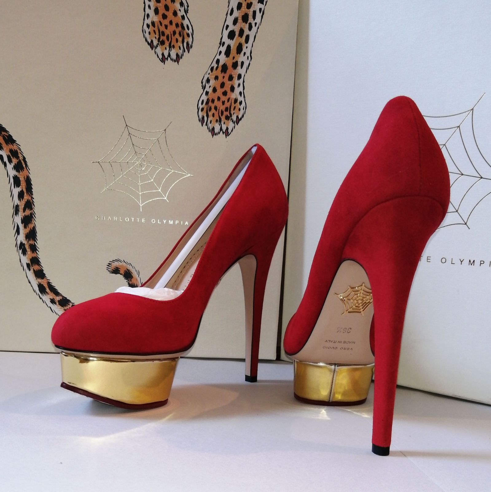 Charlotte Olympia DOLLY スエードプラットフォーム - ウオーキング