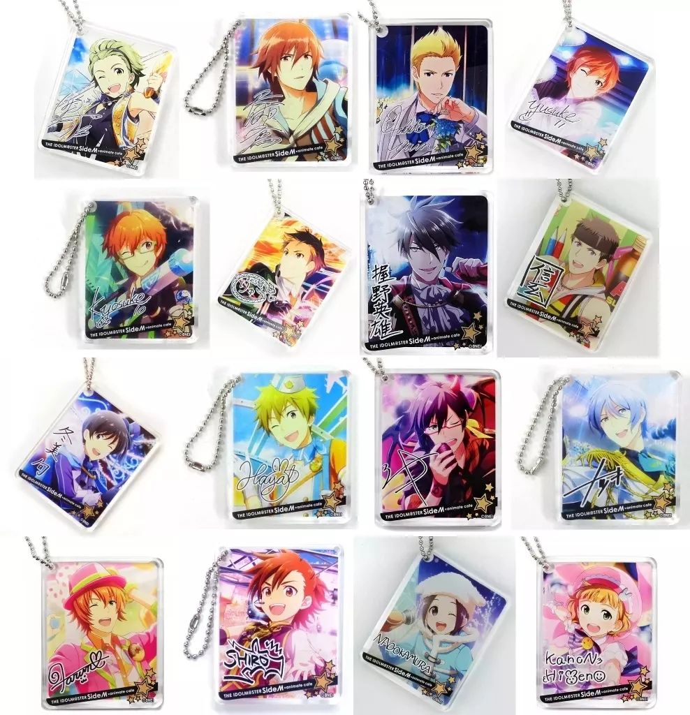 キーホルダー マスコット キャラクター 全16種セット アイドルマスター SideM×animatecafe CoLotta トレーディングアクリルプレートキーホルダー Cグループ