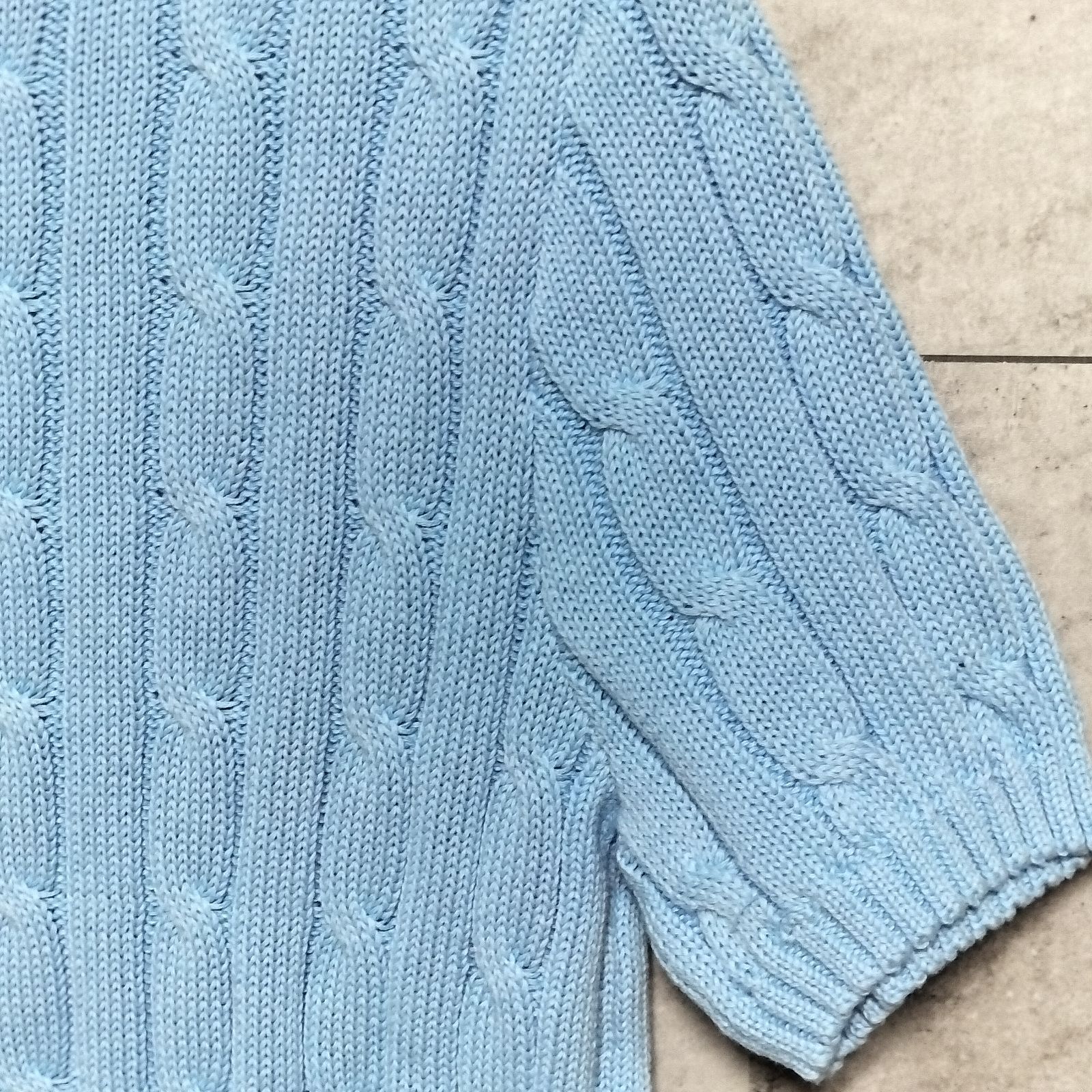 未使用品】【極美品】POLO RALPH LAUREN 半袖 ケーブルニット Мサイズ